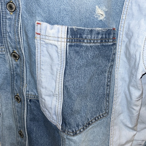 Free People NWT Mountain Roads Shirt Size Medium in Mixed Combo - Picture 9 of 16